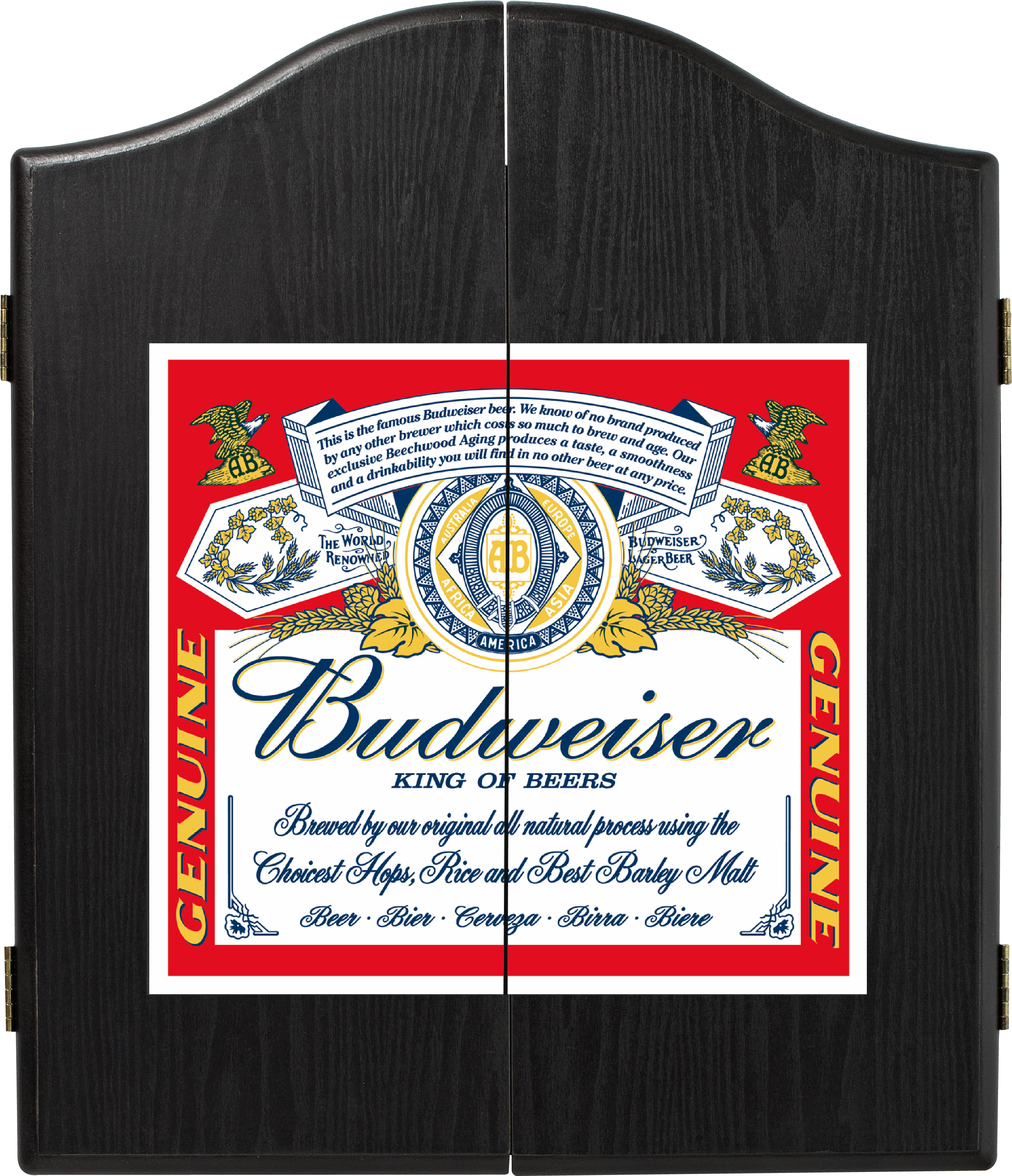 Budweiser Cabinet - Winmau - Budweiser Label Dartboard Cabinet (4444x4444), Png Download