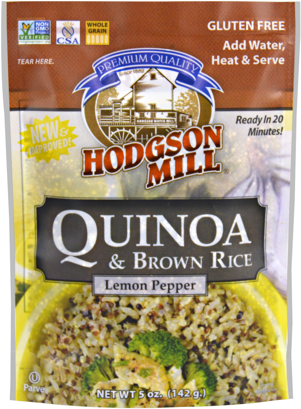 Quinoa & Brown Rice - Hodgson Mill Wheat Gluten, Vital - 6.5 Oz Box (1633x1536), Png Download