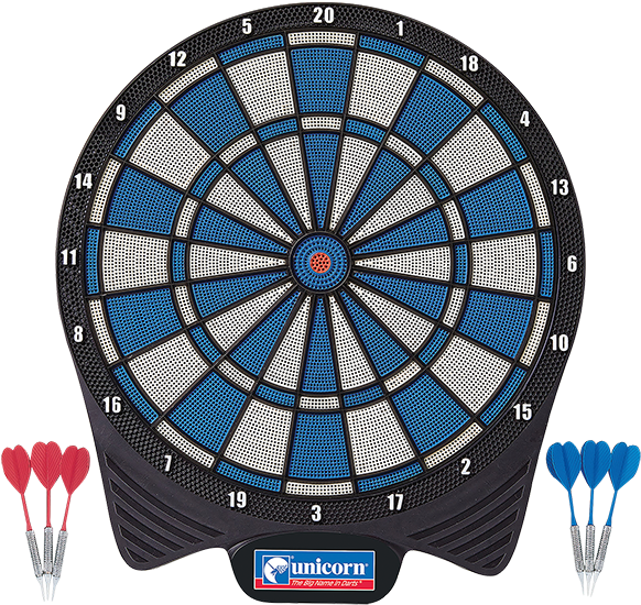 Non Electronic Soft Tip Dartboard - Unicorn Non Electronic Dartboard (591x583), Png Download