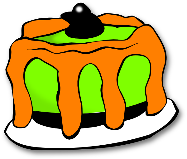 Halloween Clipart Birthday Cake - Cake Clip Art (600x510), Png Download