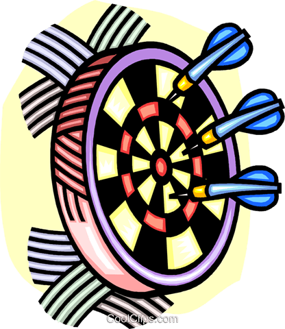 Dartboard And Darts Royalty Free Vector Clip Art Illustration - Is-4 (416x480), Png Download