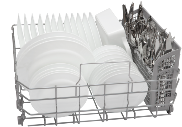 She3ar75uc Bosch Ascenta™ Recessed Handle Built-in - Bosch Ascenta 24" Built-in Dishwasher, White, She3ar72uc (900x506), Png Download