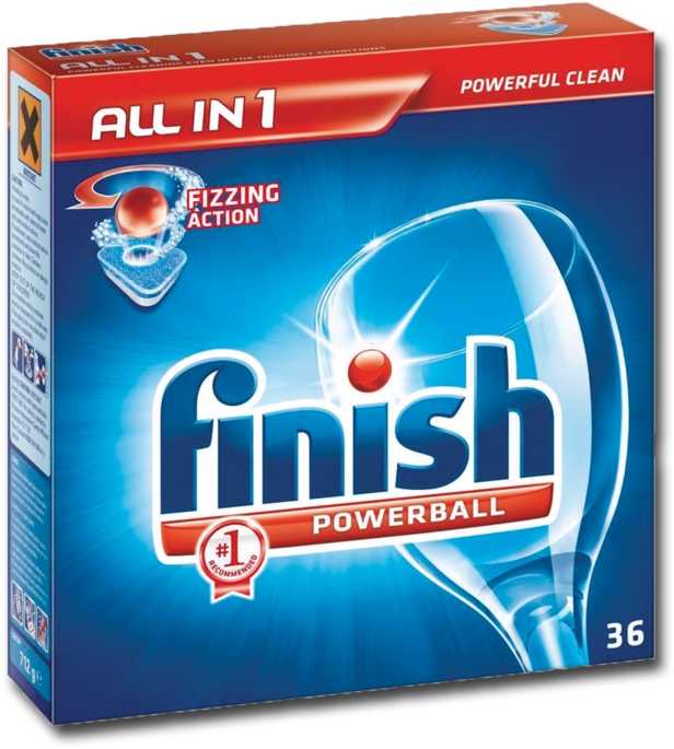 Finish Powerball All In One Dishwasher Tablets 36pk - Finish Gel All In One (800x800), Png Download