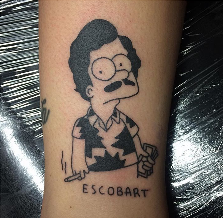 Escobart Done By Mario Coppola,spilled Ink Tattoo Studio, - Kingpin Pablo Escobar 20% Off (1280x720), Png Download