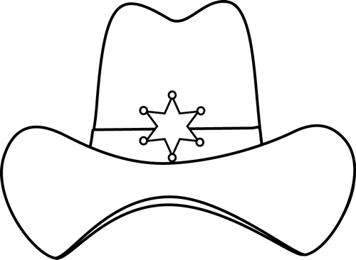 Western Clip Art - Estrella De Sheriff Para Colorear (500x366), Png Download