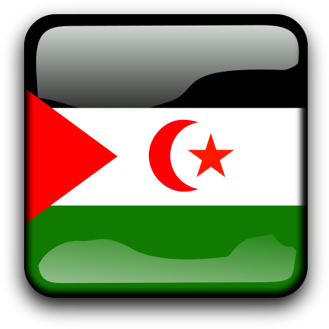Flag Of Western Sahara Clipart Png - Lambang Negara Sahara Barat (600x600), Png Download