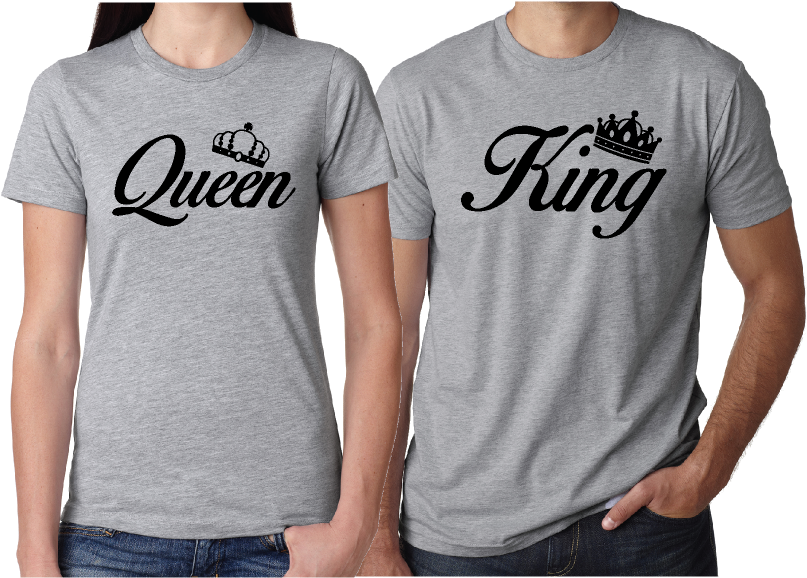 Personal Funny Shirts - King & Queen T Shirts (1013x697), Png Download