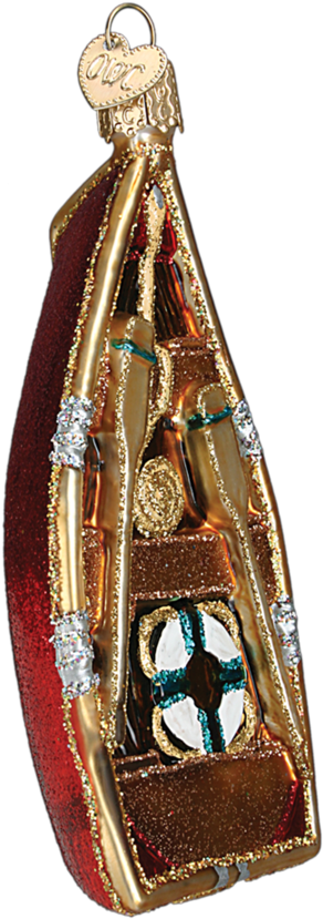 Old World Christmas Rowboat Glass Ornament - Putti Fine Furnishings (900x900), Png Download