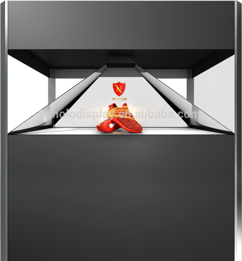 Large 4 Side Holographic Display 3d Pyramid Showcase - Holography (960x960), Png Download