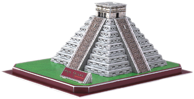 3d Jigsaw Puzzle - Maya Pyramid, 50 Piece 3d Jigsaw Puzzle Made By 3d-puzzle (640x640), Png Download