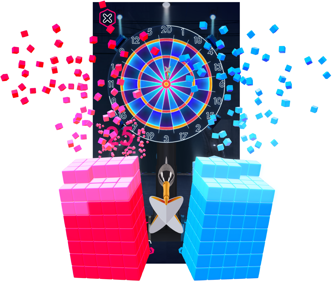 Step Up To The Oche And Battle Against Real Opponents - Darts Of Fury (1140x970), Png Download