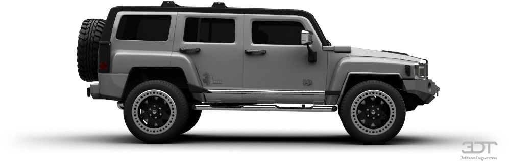 Hummer H3 Suv 2005 Tuning - Hummer H3 Black Png (1004x373), Png Download