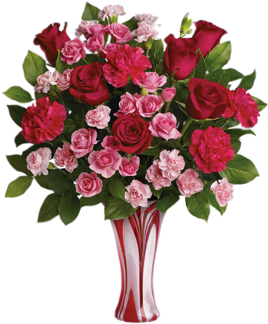 Bouquet In Vase Clipart Png File Png Images - Animated Bouquet Of Roses (400x495), Png Download