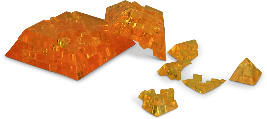 3d Crystal Puzzle - University Games Cat & Kitten 3d Crystal Puzzle (900x403), Png Download