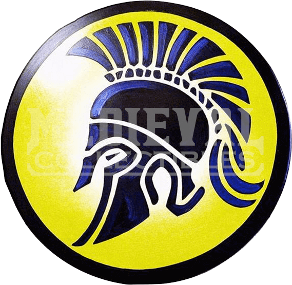 Wooden Trojan Shield - Ancient Greek Hoplite Shield Designs (592x592), Png Download