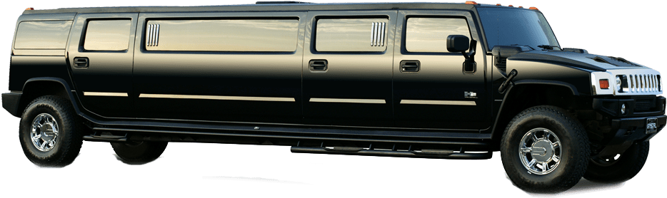 Stretch Hummer Limo - Black Hummer H2 Limo (974x326), Png Download
