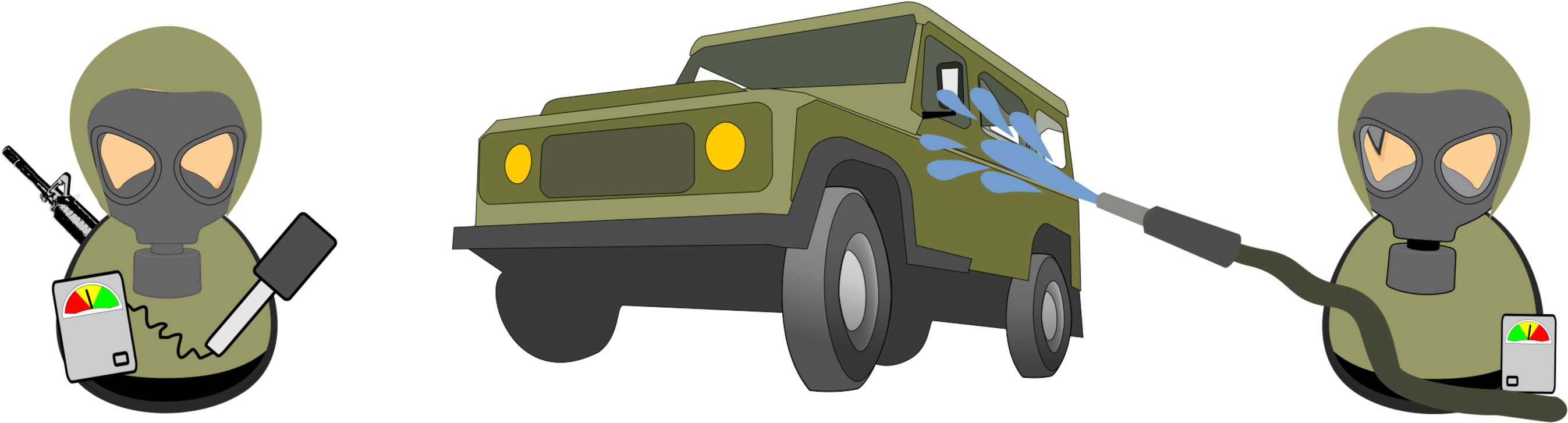 Car Jeep Hummer H1 Humvee - 4wd Clipart (2711x750), Png Download