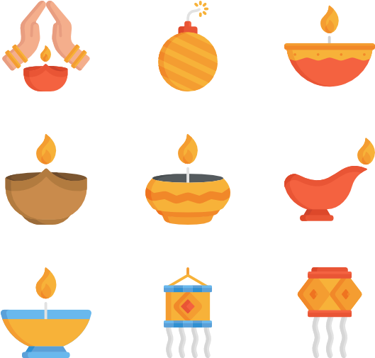 Diwali - Scalable Vector Graphics (600x564), Png Download