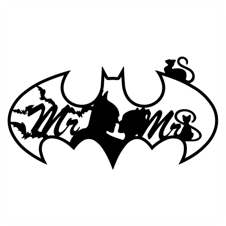 Batman And Catwoman Mr And Mrs - Batman (451x451), Png Download