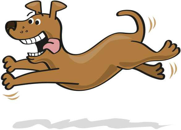 Png Transparent Library Does Your Have An - Dog Happy Barking Clipart (585x421), Png Download