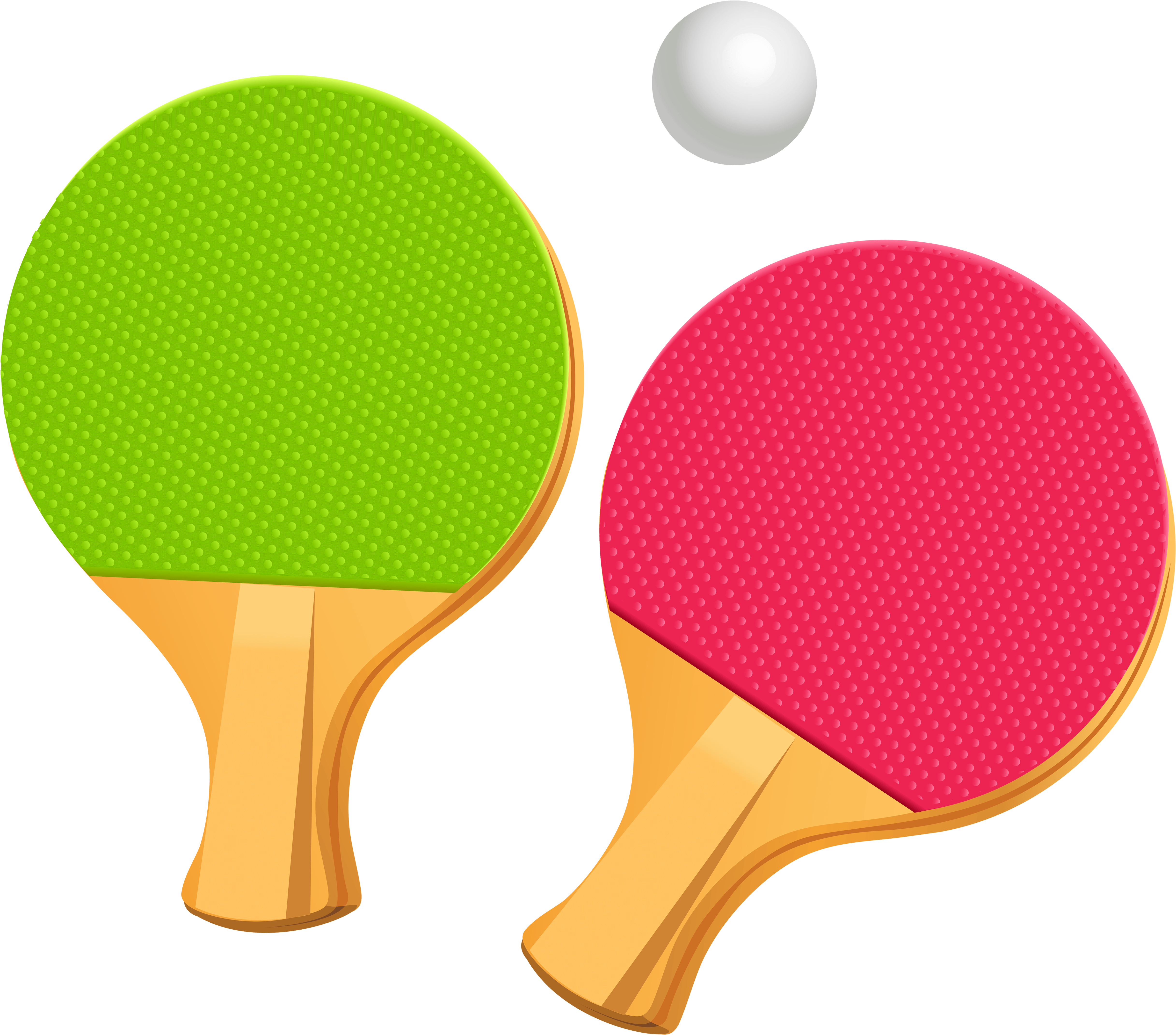Table Tennis Ping Pong Paddles Png Vector Clipart - Table Tennis (5066x4409), Png Download