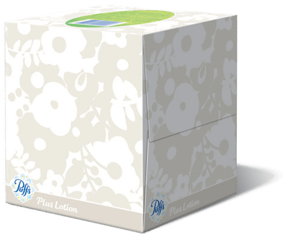 Puffs Plus Lotion - Puffs Plus Lotion Facial Tissues 6 Family Boxes (450x352), Png Download