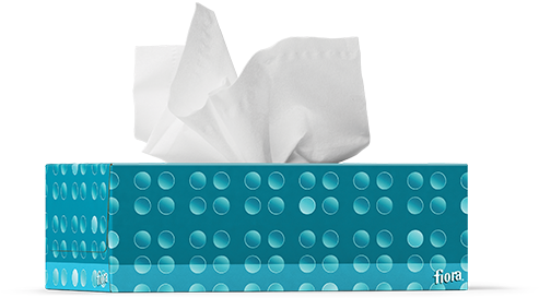 Fiora Tissues Flat Box - Facial Tissue (500x500), Png Download