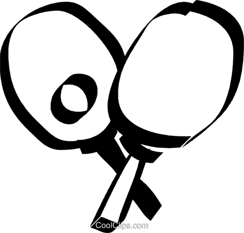 Ping Pong Paddles Royalty Free Vector Clip Art Illustration - Illustration (480x458), Png Download