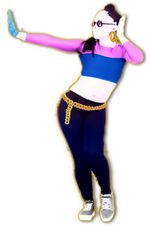 Blurred Lines Extreme Dancer - Just Dance Extreme Png (320x461), Png Download