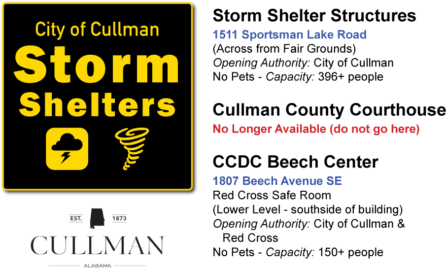 Cullman County Storm Shelter Locations - Cullman County, Alabama (938x584), Png Download