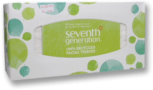 Seventh Generation Facial Tissues Box - Seventh Generation Recycled Facial Tissues - 175 Count (600x600), Png Download