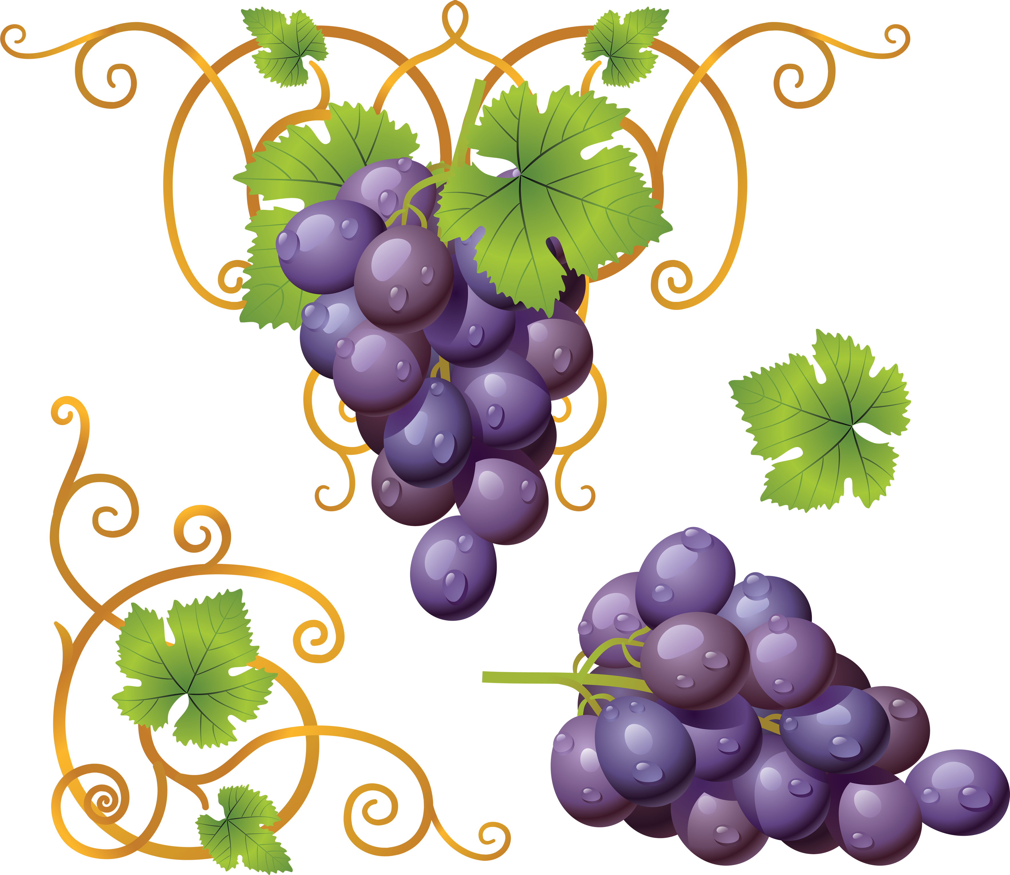 Grape Png Image - Grape Png Clipart (3529x3057), Png Download