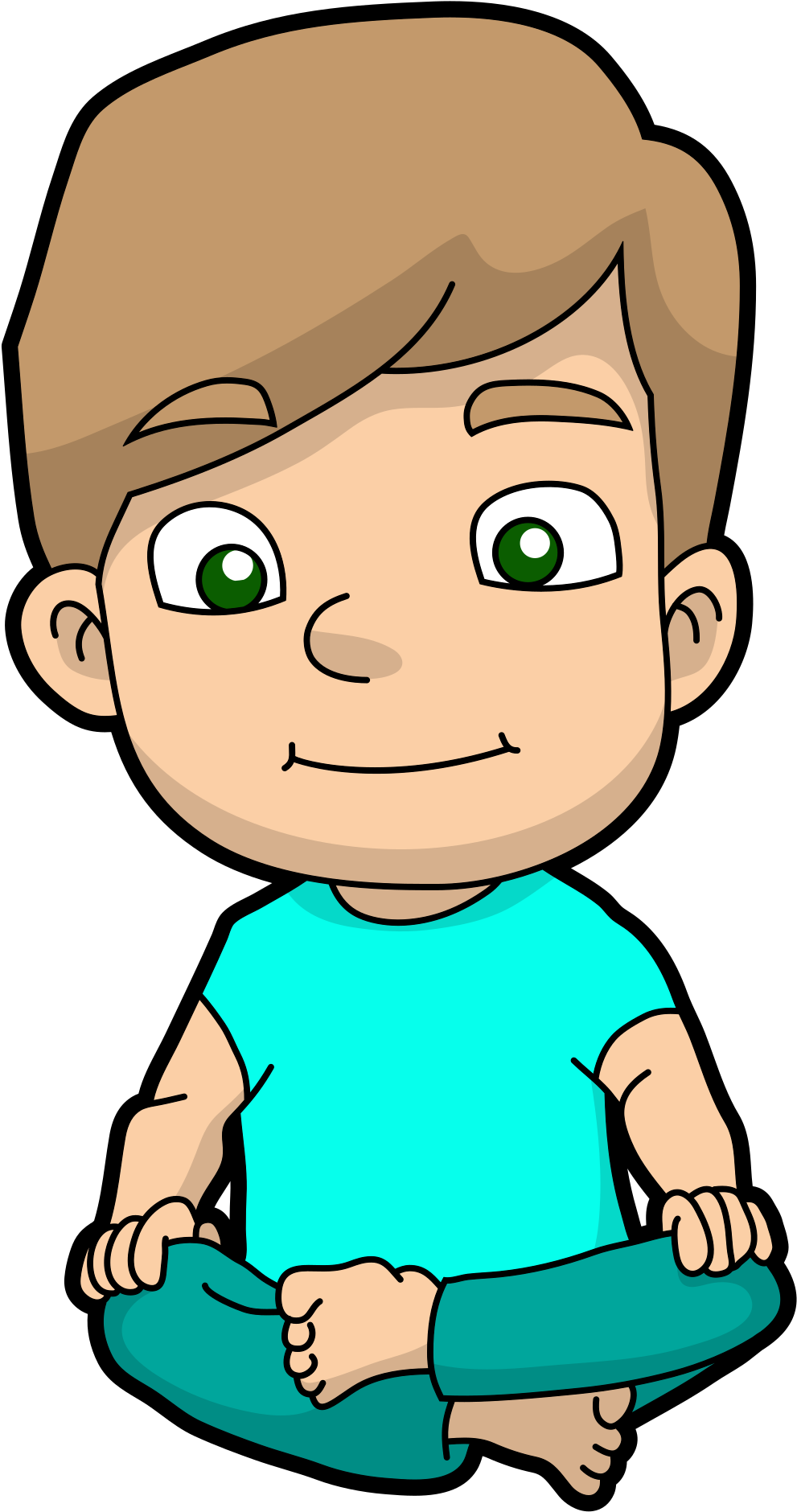 Open - Meditating Cartoon (2000x2588), Png Download