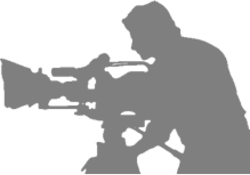 Video Camera Silhouette (500x350), Png Download