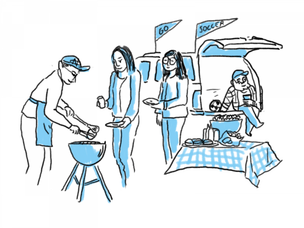 Tailgate - Tar Heel (1000x750), Png Download