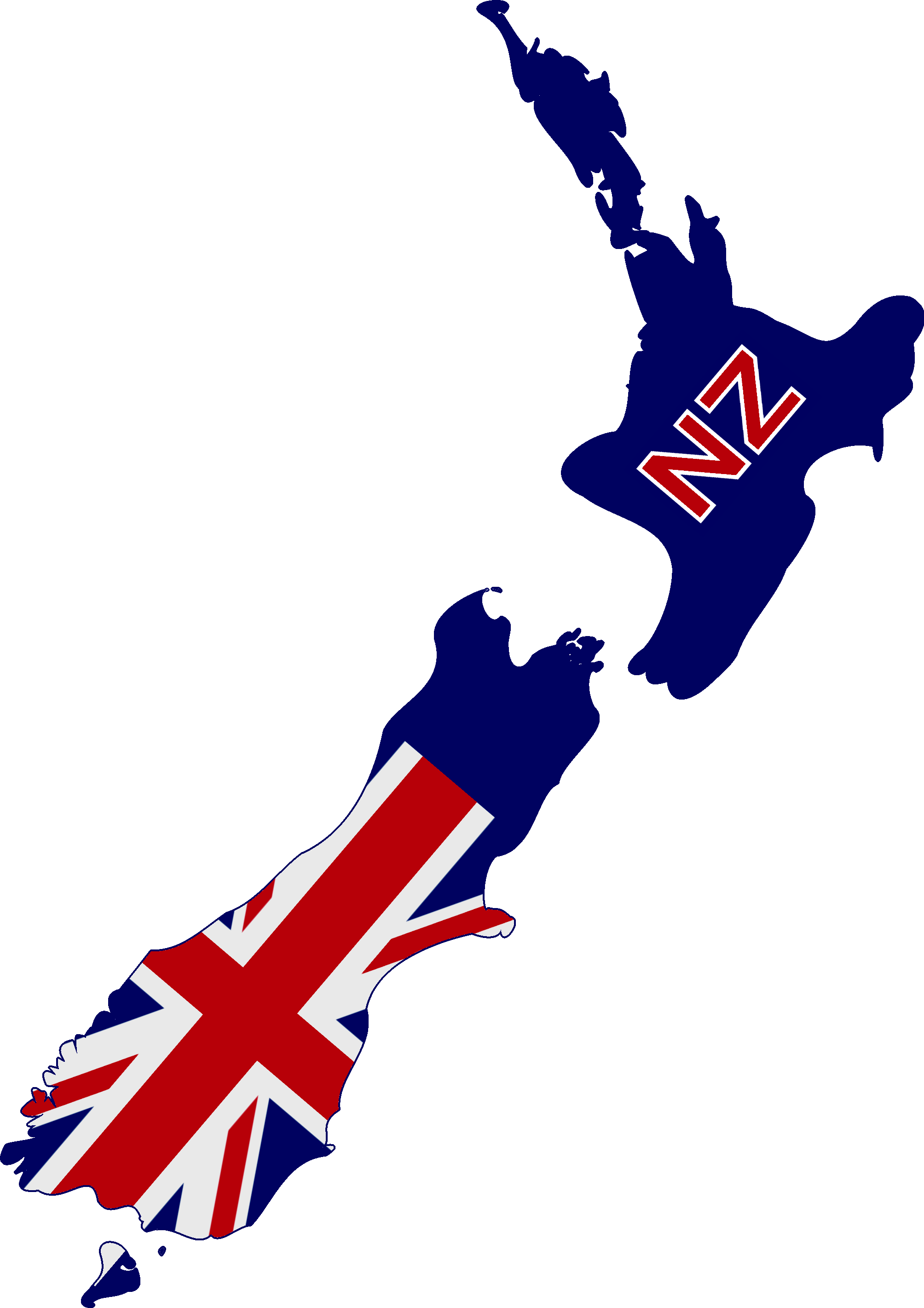Flag Map Of New Zealand - King College Auckland School House (2008x2842), Png Download