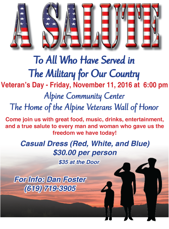 Salutedinner11nov2016 Wall Of Honor Veterans - Veteran (565x735), Png Download