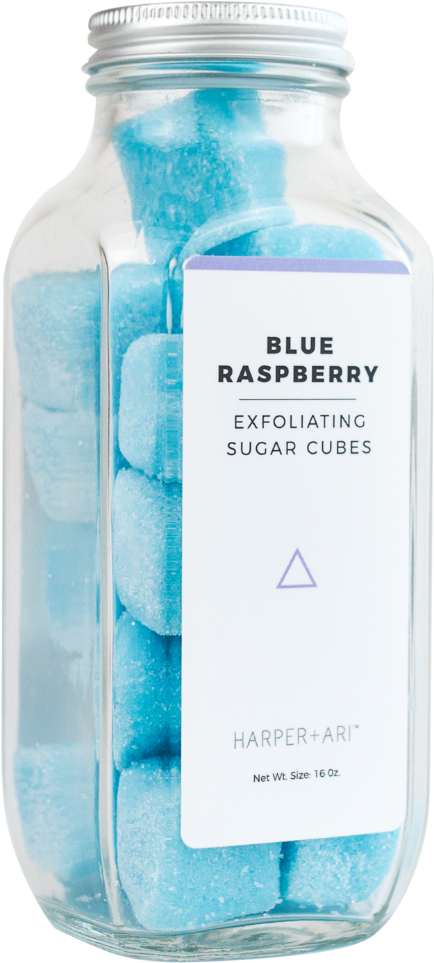 Blue Raspberry Sugar Cubes - Exfoliation (690x1450), Png Download