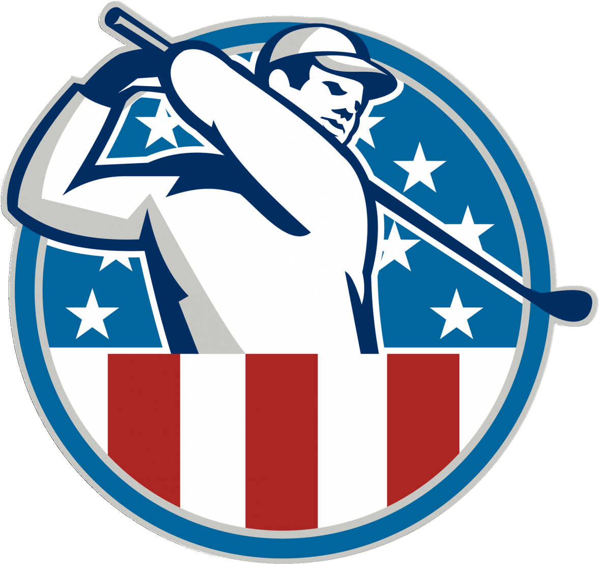 Golfrt - American Golfer Playing Golf Retro Mugs (1360x1200), Png Download