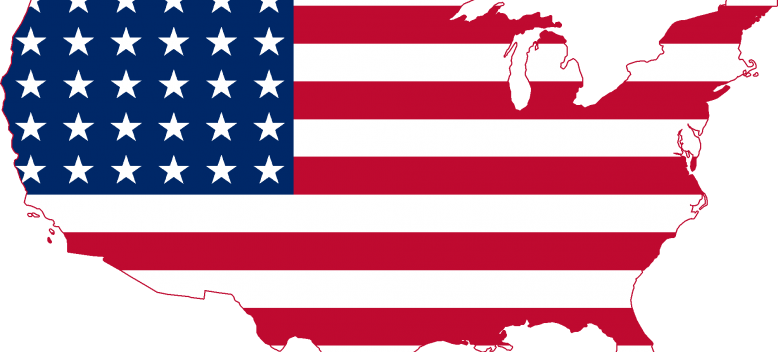 Us Flag And Map - Usa Flag (778x352), Png Download