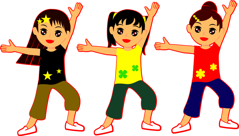 Group Dance Dancing Girl Dance Move Art - Girls Dancing Clipart (595x340), Png Download