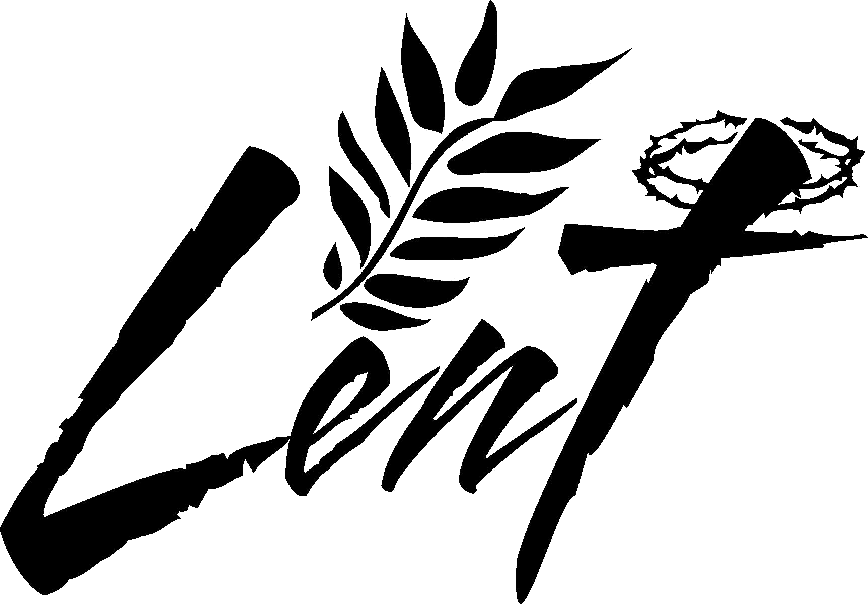 Lent Black And White (1724x1199), Png Download