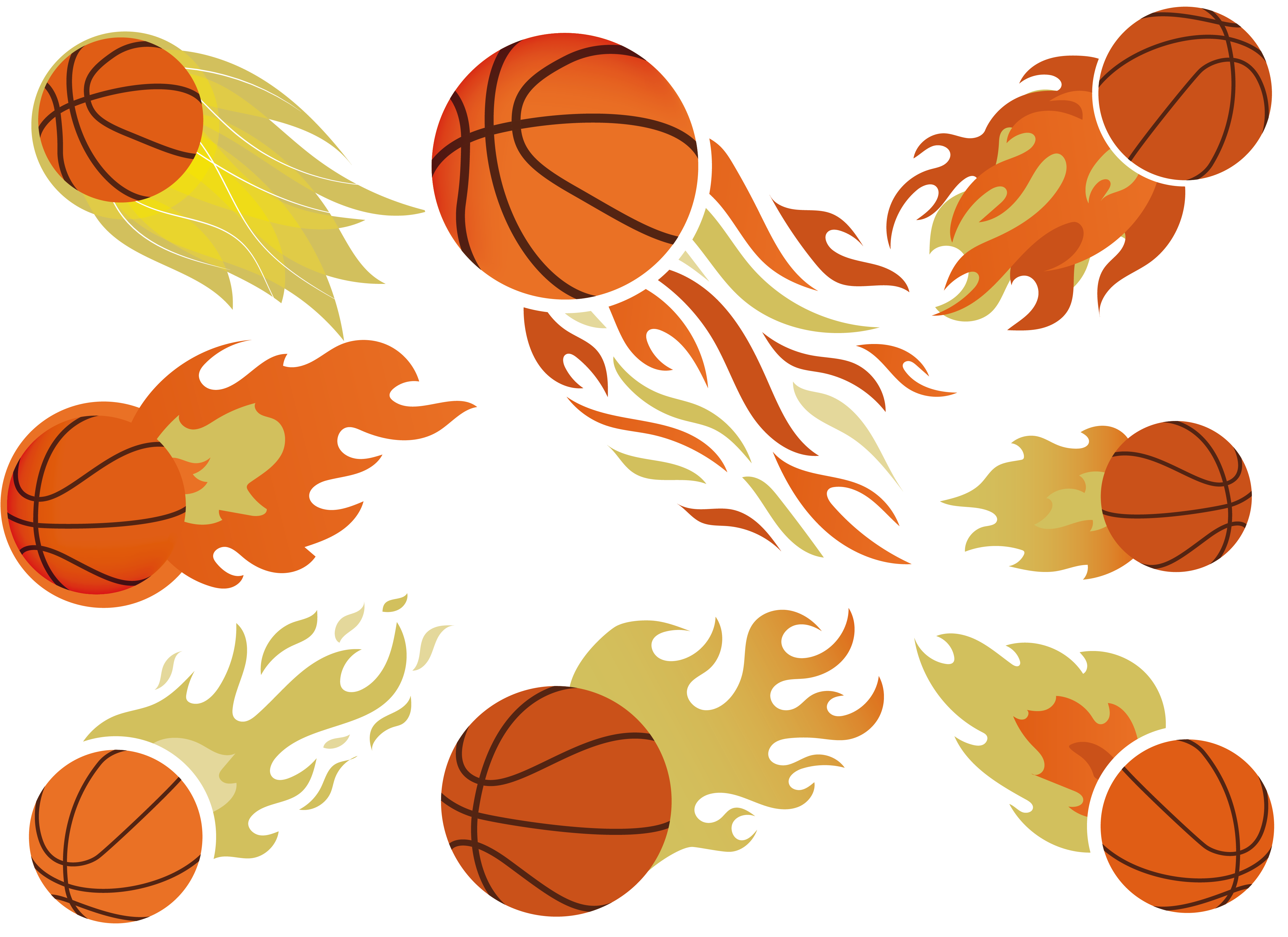 Southeastern Mens Flame Clip Art Vector Speeding - Basketball Fire Vector Png (4567x3750), Png Download