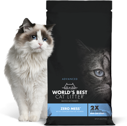 High-performance Clumping From A Natural Cat Litter - World's Best Cat Litter Zero Mess (443x440), Png Download