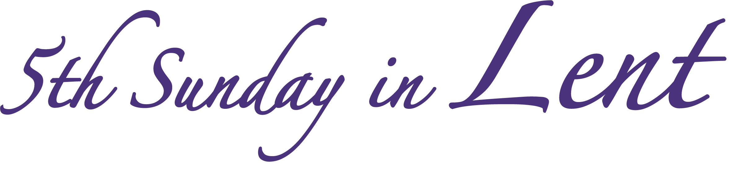 5th Sunday Lent Purple Wh Ds1 - 4th Sunday Of Lent Banner (2399x579), Png Download