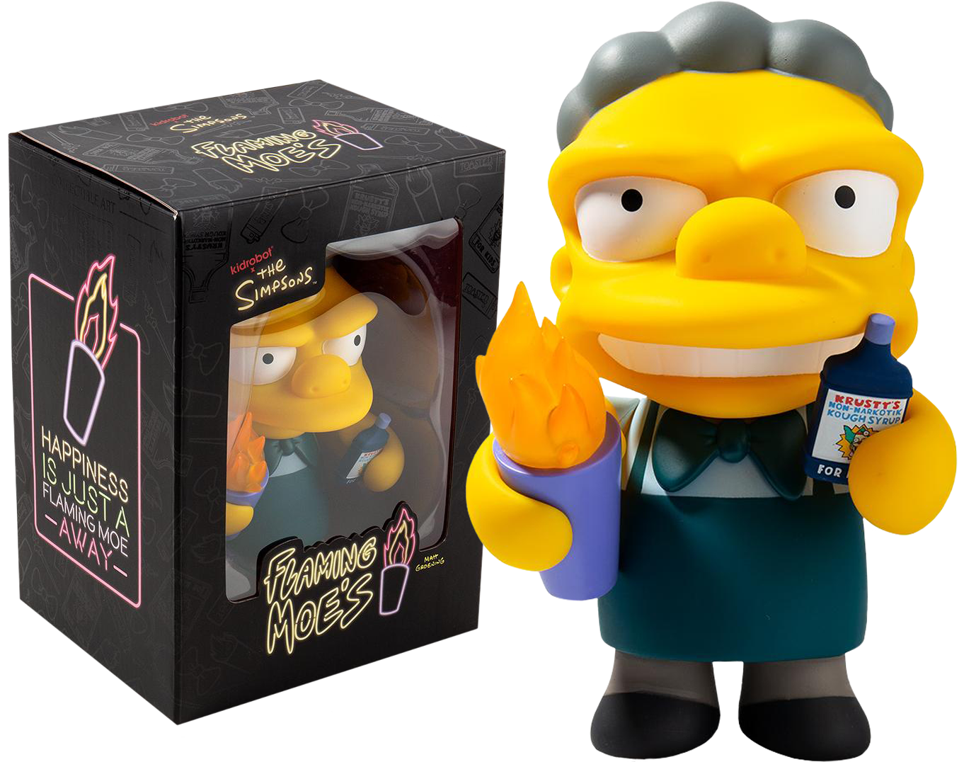 The - Kidrobot Flaming Moe (1362x1076), Png Download