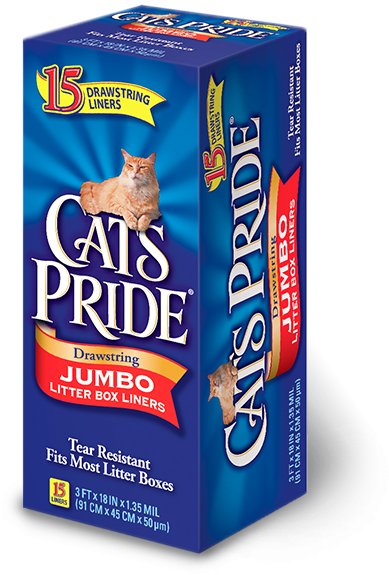 Cat's Pride Litter Box Liners - Cat's Pride Drawstring Jumbo Litter Box Liners 15 Ct (450x600), Png Download