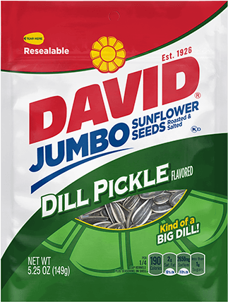 Dill Pickle - Jumbo - David Sunflower Seeds Buffalo Ranch (500x500), Png Download