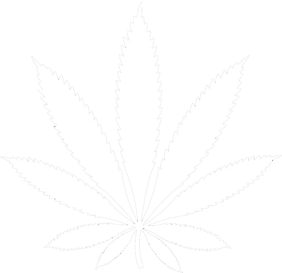 Buy Weed - Marijuana Black And White (1000x1000), Png Download