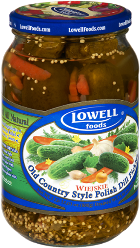 Lowell Foods Old Country Style Polish Dill Pickles (600x600), Png Download